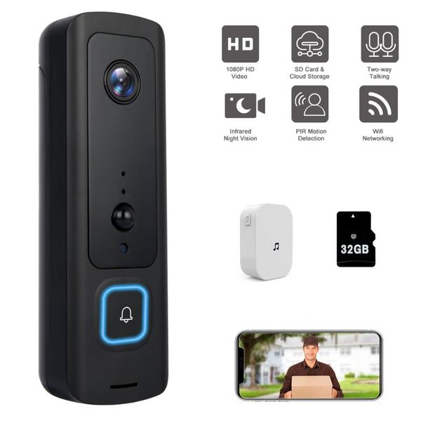 Smart Video Doorbell 1080P Waterproof Wifi IR Alarm Wireless Intercom Security Door Phone Home Monitor Night Visi Doorbells
Smart Video Doorbell 1080P Waterproof Wifi IR Alarm Wireless Intercom Security Door Phone Home Monitor Night Visi Doorbells