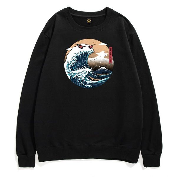 men's hoodies & sweatshirts the great monster of kanagawa japan style graphic sweatshirt fashion vintage pullover cotton crewneck cloth, Black
men's hoodies & sweatshirts the great monster of kanagawa japan style graphic sweatshirt fashion vintage pullover cotton crewneck cloth, Black