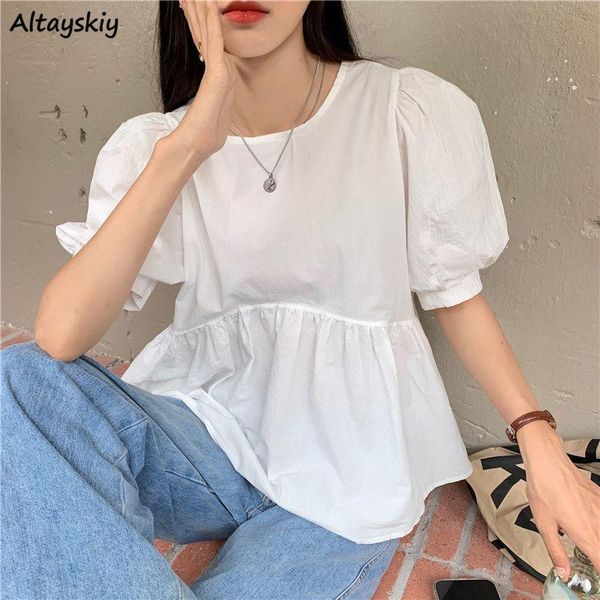 women's blouses & shirts women puff sleeve korean style hipster solid loose soft designer -arrival teenagers sweet girls c, White
women's blouses & shirts women puff sleeve korean style hipster solid loose soft designer -arrival teenagers sweet girls c, White