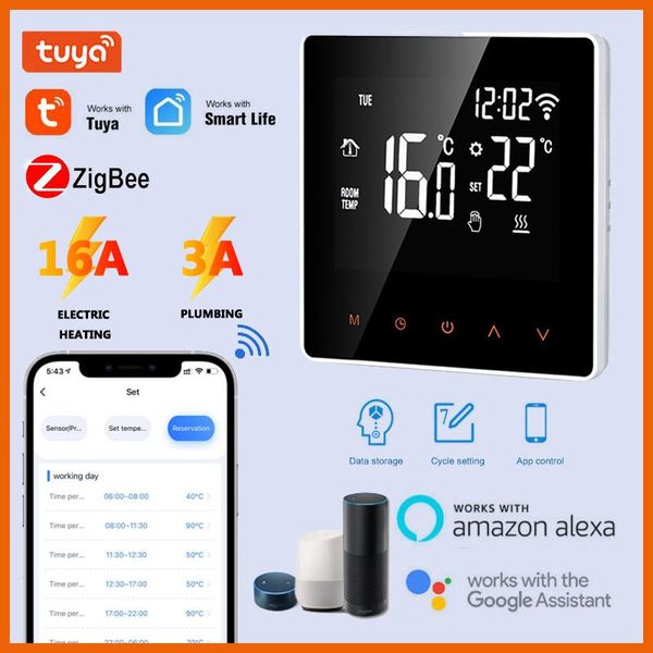 smart home control tuya wifi thermostat electric floor heating/water/gas boiler temperature remote controller work for google alexa
smart home control tuya wifi thermostat electric floor heating/water/gas boiler temperature remote controller work for google alexa