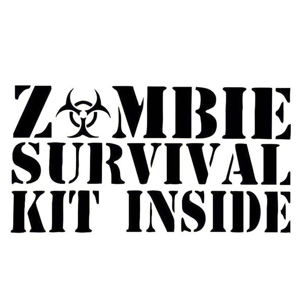 12.2cmx6.2cm zombie survival kit vinyl decal funny walking dead living dead respone car sticker
12.2cmx6.2cm zombie survival kit vinyl decal funny walking dead living dead respone car sticker