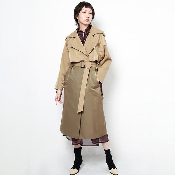 women's trench coats nanastyle women coat pocket oversize high waist long sleeve back split with belt female streetwear fashion 2021, Tan;black
women's trench coats nanastyle women coat pocket oversize high waist long sleeve back split with belt female streetwear fashion 2021, Tan;black