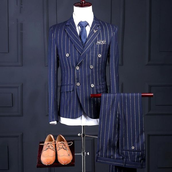 men's suits & blazers 2021 fashionable clothing for three-piece version of pinstripe business casual professional suit wedding dress, White;black
men's suits & blazers 2021 fashionable clothing for three-piece version of pinstripe business casual professional suit wedding dress, White;black