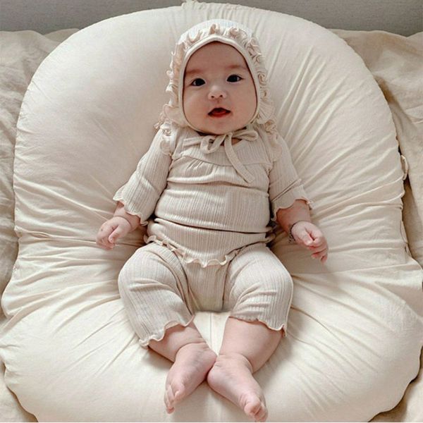 spring summer infant baby girls long sleeve pure color t-shirt + pants suit clothing sets kids girl nighty clothes 210429, White
spring summer infant baby girls long sleeve pure color t-shirt + pants suit clothing sets kids girl nighty clothes 210429, White