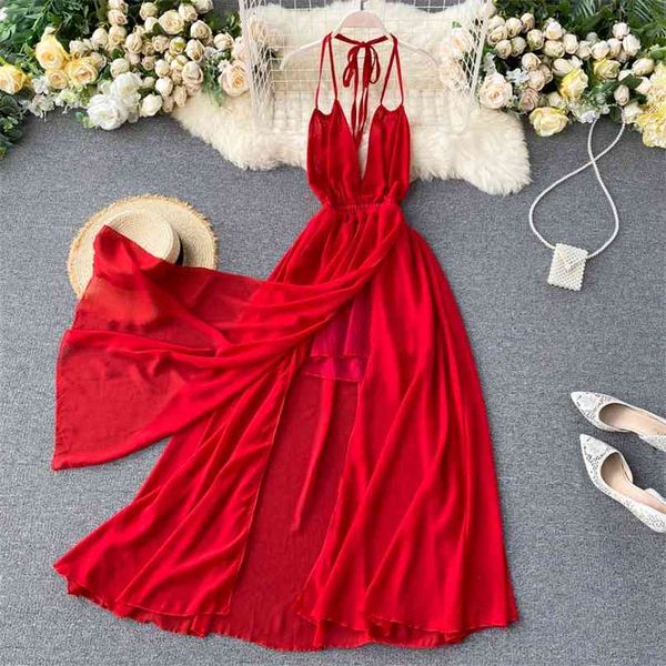 women fashion summer hollow halter backless high waist slim holiday dress sleeveless solid color vestidos n036 210527, Black;gray
women fashion summer hollow halter backless high waist slim holiday dress sleeveless solid color vestidos n036 210527, Black;gray