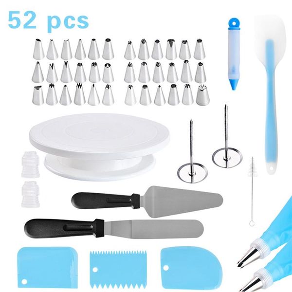 baking & pastry tools 52pcs/set making cake turntable set stainless steel icing piping nozzles bags multi decor tool accessories
baking & pastry tools 52pcs/set making cake turntable set stainless steel icing piping nozzles bags multi decor tool accessories