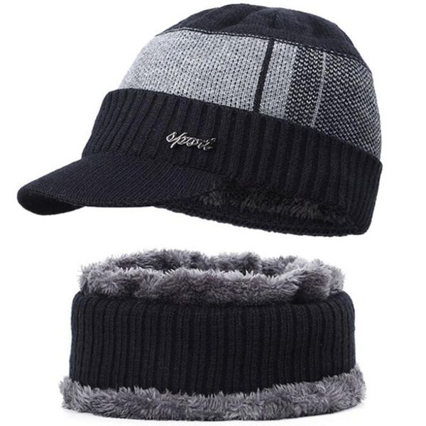 berets 2021 winter knit beanie scarf 2 pieces set thick lining plus velvet men's visor hat warm dad cap soft, Blue;gray
berets 2021 winter knit beanie scarf 2 pieces set thick lining plus velvet men's visor hat warm dad cap soft, Blue;gray