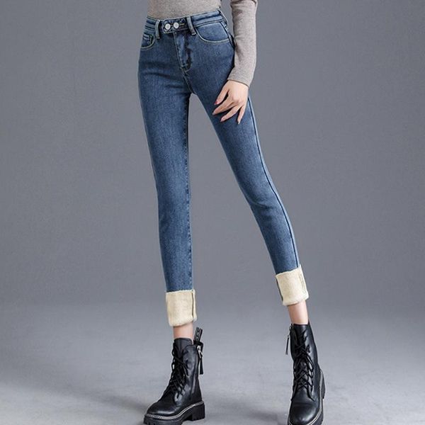women's jeans autumn and winter slim slimming all-match pants women 2021 double buckle plus velvet thick high waist, Blue
women's jeans autumn and winter slim slimming all-match pants women 2021 double buckle plus velvet thick high waist, Blue