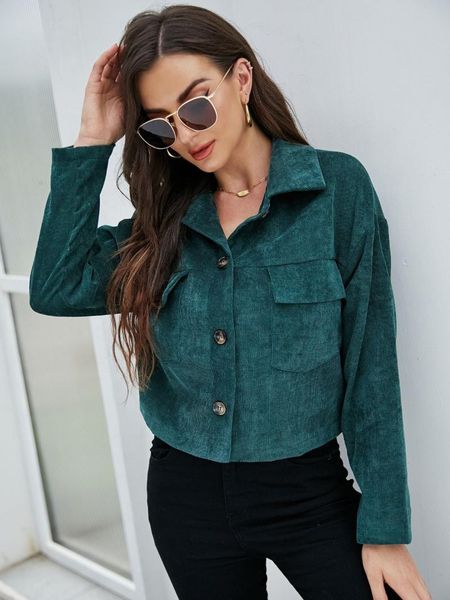women's jackets women spring autumn outwear denim coat solid turn down corduroy textured collar cropped jacket for female, Black;brown
women's jackets women spring autumn outwear denim coat solid turn down corduroy textured collar cropped jacket for female, Black;brown