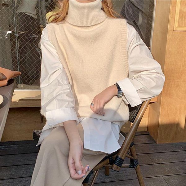 women's vests fashion winter spring sweater vest for women england style turtleneck knitted sleeveless jecket gilet femme, Black;white
women's vests fashion winter spring sweater vest for women england style turtleneck knitted sleeveless jecket gilet femme, Black;white
