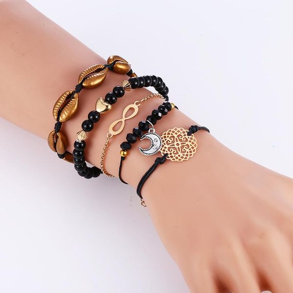 l&h 5pcs/set women exquisite black beads bracelets kawaii moon bracelet for girls fashion female charming shell bangles link, chain
l&h 5pcs/set women exquisite black beads bracelets kawaii moon bracelet for girls fashion female charming shell bangles link, chain
