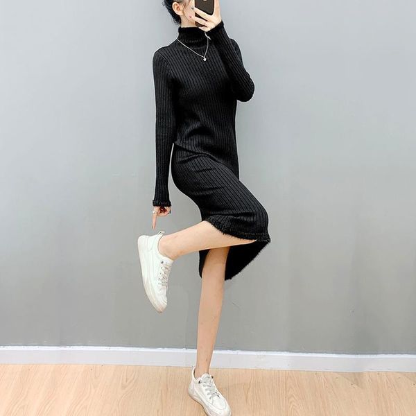 casual dresses knit dress women 2021 autumn winter korean fashion long sleeve slim bottoming midi elegant black beige, Black;gray
casual dresses knit dress women 2021 autumn winter korean fashion long sleeve slim bottoming midi elegant black beige, Black;gray