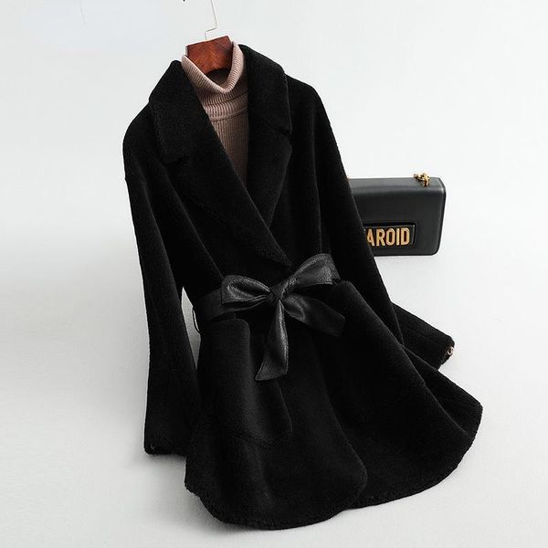 women's fur & faux 2021 spring women real woolen coat winter female long style thick jacket ladies overcoats q11, Black
women's fur & faux 2021 spring women real woolen coat winter female long style thick jacket ladies overcoats q11, Black