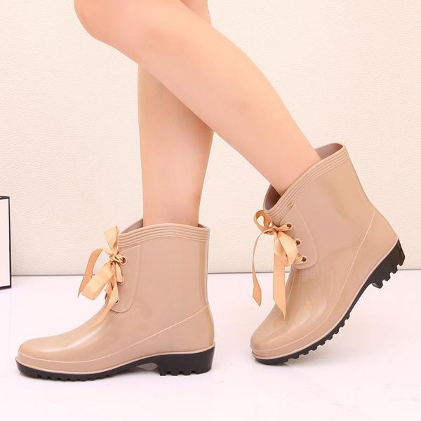 boots ankle pointed toe low waterproof rainboots women square heel non-slip rubber shoes classics rain, Black
boots ankle pointed toe low waterproof rainboots women square heel non-slip rubber shoes classics rain, Black