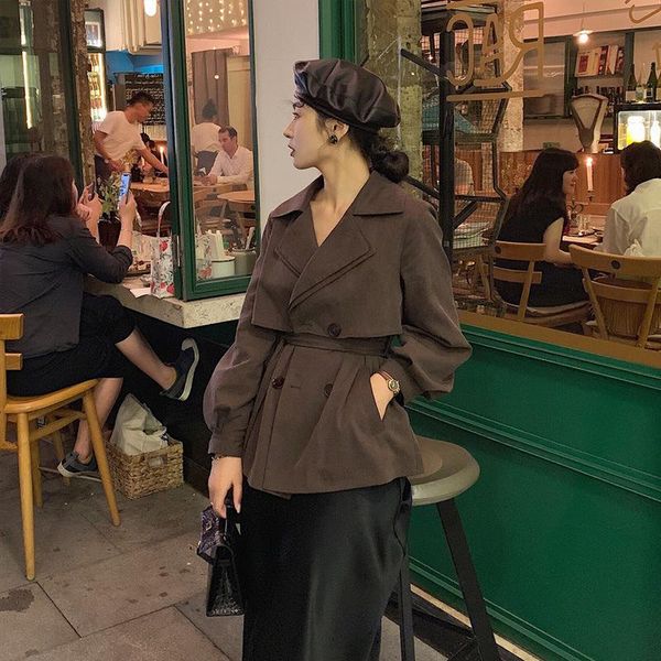 all-match outerwear autumn casual chic long sleeve female jackets fashionable solid color women coats women's, Black;brown
all-match outerwear autumn casual chic long sleeve female jackets fashionable solid color women coats women's, Black;brown