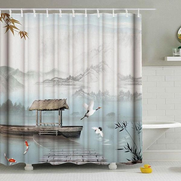 ink landscape mountain painting shower curtain 3d digital printing decor waterproof bathroom with 12 hooks curtains
ink landscape mountain painting shower curtain 3d digital printing decor waterproof bathroom with 12 hooks curtains