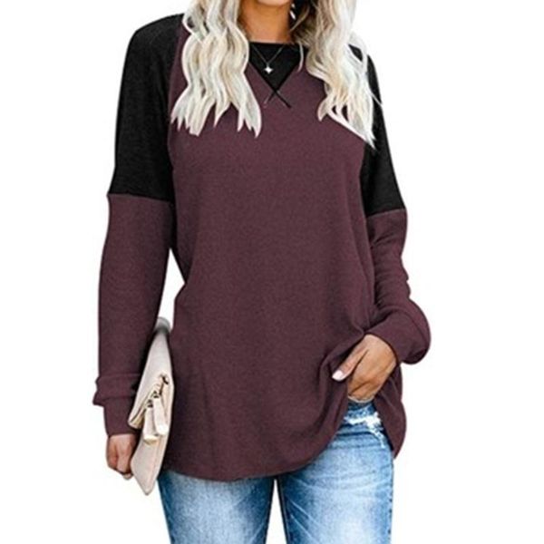 women's t-shirt autumn ladies patchwork t shirt streetwear female o neck long sleeves casual fashion women loose pullover, White
women's t-shirt autumn ladies patchwork t shirt streetwear female o neck long sleeves casual fashion women loose pullover, White