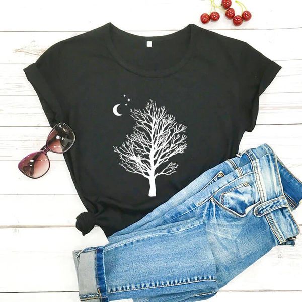 winter night crescent moon graphic printed funny t-shirt nature lover shirts forest shirt tree women's, White
winter night crescent moon graphic printed funny t-shirt nature lover shirts forest shirt tree women's, White