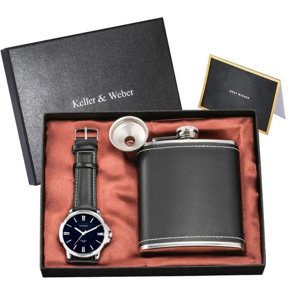 wristwatches quartz wristwatch for men chic gifts set including hip flask funnel present box male clock sets, Slivery;brown
wristwatches quartz wristwatch for men chic gifts set including hip flask funnel present box male clock sets, Slivery;brown