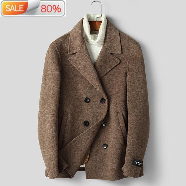 men's wool & blends 100% coat men clothes 2021 double breasted jacket short overcoat spring autumn mens coats b19n003021 b24275, Black
men's wool & blends 100% coat men clothes 2021 double breasted jacket short overcoat spring autumn mens coats b19n003021 b24275, Black