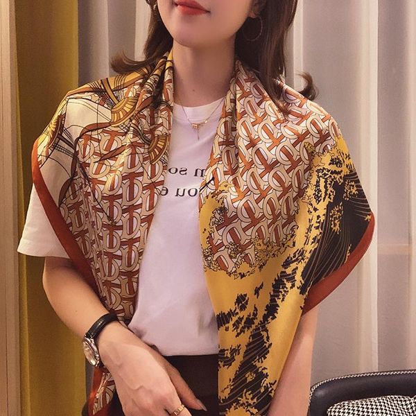 scarves 2021 satin style print square shawl fashion bandana headcloth summer sunscreen silk scarf female 90x90cm neckerchief kerchief, Blue;gray
scarves 2021 satin style print square shawl fashion bandana headcloth summer sunscreen silk scarf female 90x90cm neckerchief kerchief, Blue;gray