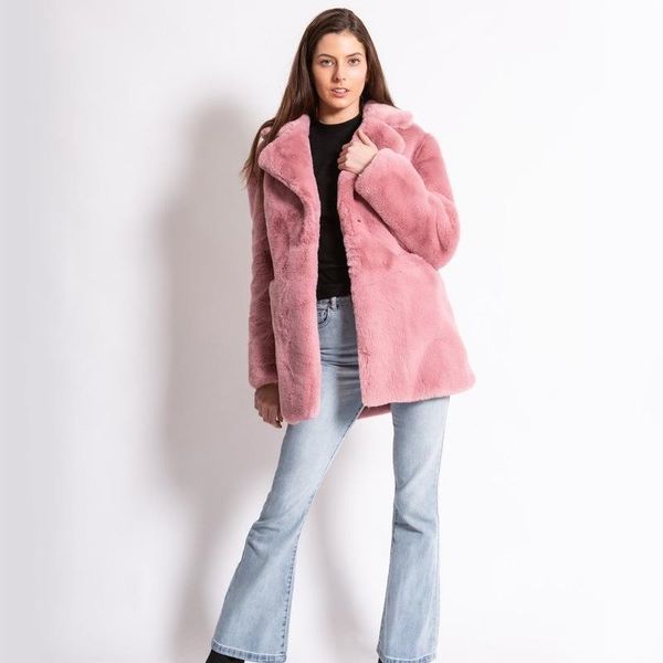 women's fur & faux 2021 winter women elegant pink fake coats plus size 4xl luxury mink coat woman jacket, Black
women's fur & faux 2021 winter women elegant pink fake coats plus size 4xl luxury mink coat woman jacket, Black