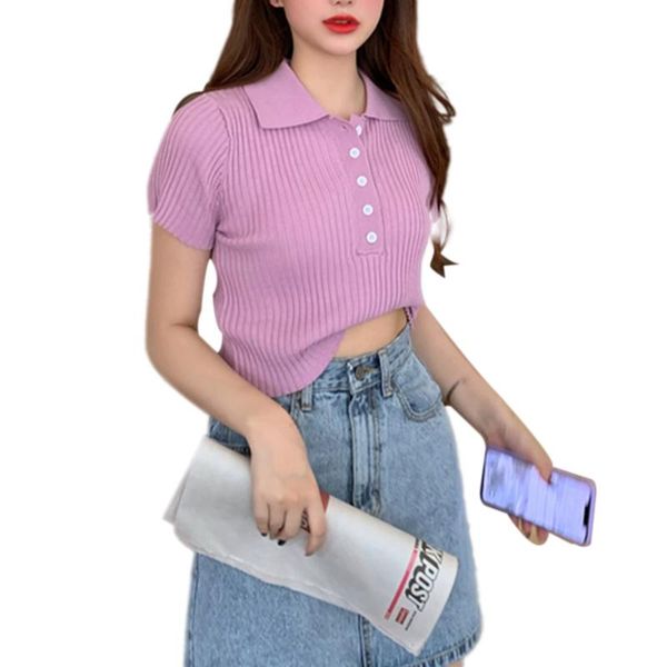 women's t-shirt fashion plain ruffle sleeve crop women 2021 summer button tight rib-knitted drop, White
women's t-shirt fashion plain ruffle sleeve crop women 2021 summer button tight rib-knitted drop, White