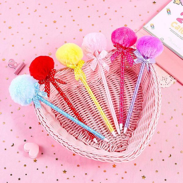 ballpoint pens kawaii cute bow plush ball 0.5mm stationery pen for kids office school supplies escolar, Blue;orange
ballpoint pens kawaii cute bow plush ball 0.5mm stationery pen for kids office school supplies escolar, Blue;orange