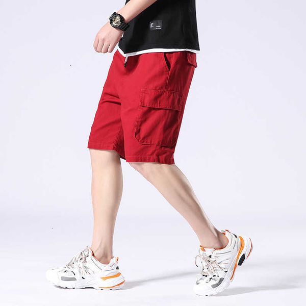 men's shorts summer solid cargo pocket casual cotton elastic waist bermudas male military style men streetwear jogger qem5 h01v, White;black
men's shorts summer solid cargo pocket casual cotton elastic waist bermudas male military style men streetwear jogger qem5 h01v, White;black