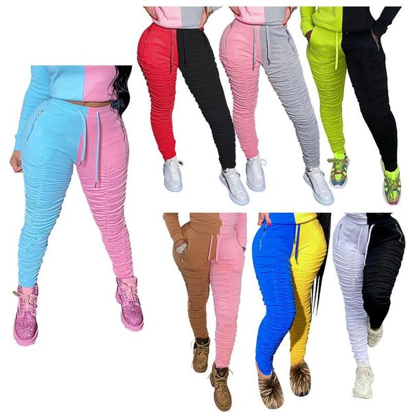 women's pants & capris stacked leggings sweatpants joggers pocket patchwork streetwear women, Black;white
women's pants & capris stacked leggings sweatpants joggers pocket patchwork streetwear women, Black;white