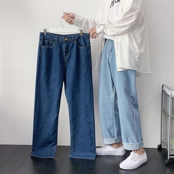 men's jeans autumn zipper straight oversize wide leg male varsity college trend casual solid harem trousers 2021 korean boys, Blue
men's jeans autumn zipper straight oversize wide leg male varsity college trend casual solid harem trousers 2021 korean boys, Blue