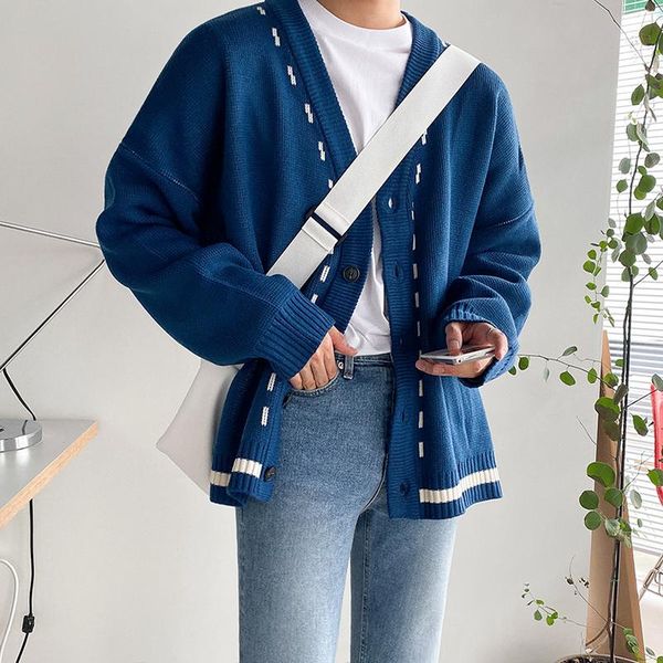 men's sweaters cardigan sweater jacket spring and autumn loose handsome knit korean version of the trend lovers, White;black
men's sweaters cardigan sweater jacket spring and autumn loose handsome knit korean version of the trend lovers, White;black