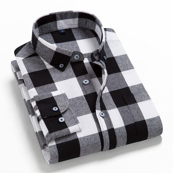 spring autumn plaid shirt men cotton male casual long sleeve man clothes men's shirts, White;black
spring autumn plaid shirt men cotton male casual long sleeve man clothes men's shirts, White;black