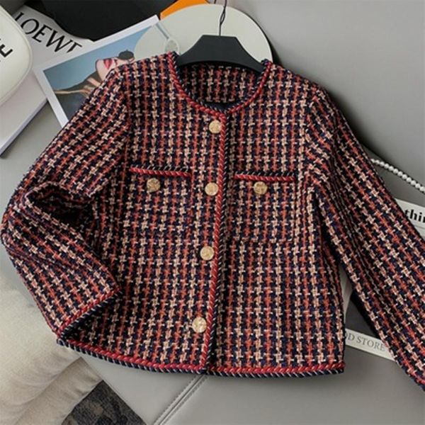 women's jackets 2021 autumn winter plaid cropped jacket women harajuku coat o-neck short tweed designer streetwear, Black;brown
women's jackets 2021 autumn winter plaid cropped jacket women harajuku coat o-neck short tweed designer streetwear, Black;brown
