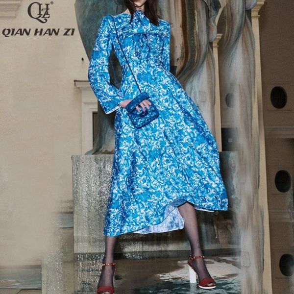 z fashion runway hepburn style dress women bow collar vintage blue and white porcelain print elegant holiday midi casual dresses, Black;gray
z fashion runway hepburn style dress women bow collar vintage blue and white porcelain print elegant holiday midi casual dresses, Black;gray