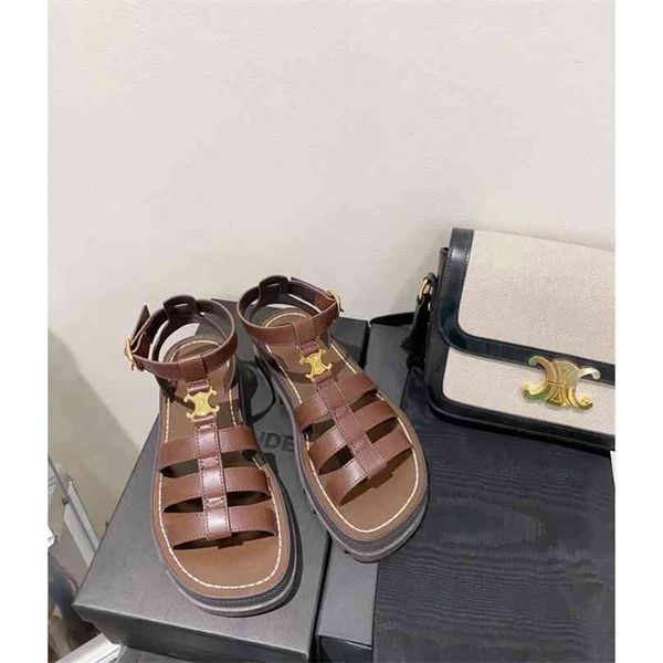 2021 version ce21 new brown high cowhide arc de triomphe buckle metal buckle open toe thick soled roman sandals women's shoes yw ce4d, Black
2021 version ce21 new brown high cowhide arc de triomphe buckle metal buckle open toe thick soled roman sandals women's shoes yw ce4d, Black