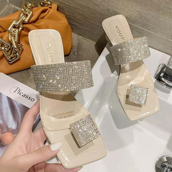 party rhinestones clip toe sandals woman flipflops sandalias transparent chunky heels shoes women fairy crystal ins sandales2021, Black
party rhinestones clip toe sandals woman flipflops sandalias transparent chunky heels shoes women fairy crystal ins sandales2021, Black