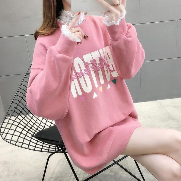 women's hoodies & sweatshirts plus velvet midi loose 2021 autumn and winter lace sweater women, Black
women's hoodies & sweatshirts plus velvet midi loose 2021 autumn and winter lace sweater women, Black