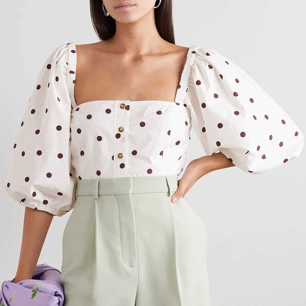 women's blouses & shirts polka dot backless white blouse women autumn half sleeve collar button shirt casual vintage c02c
women's blouses & shirts polka dot backless white blouse women autumn half sleeve collar button shirt casual vintage c02c