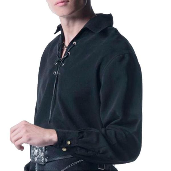 men's casual shirts scottish men ghillie shirt black long sleeve lace-up collar pirate viking renaissance halloween mercenary jacobite, White;black
men's casual shirts scottish men ghillie shirt black long sleeve lace-up collar pirate viking renaissance halloween mercenary jacobite, White;black