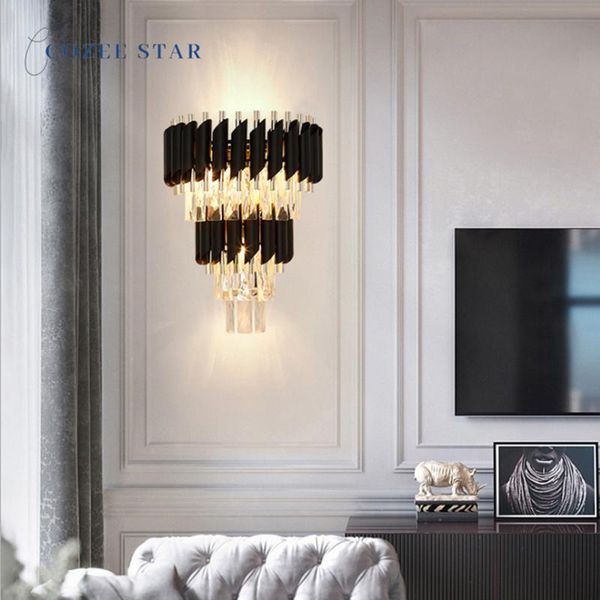 wall lamp luxury led crystal lamps postmodern black meral tiers indoor lighting fixture bedroom living room corridor sconce
wall lamp luxury led crystal lamps postmodern black meral tiers indoor lighting fixture bedroom living room corridor sconce