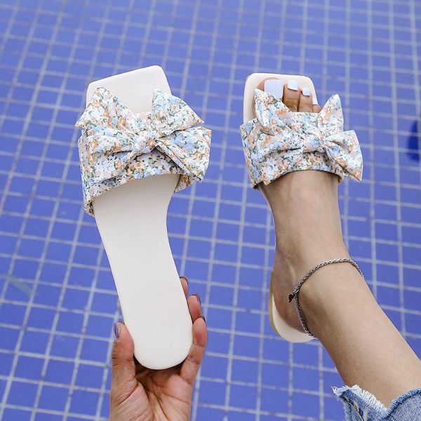 women bowtie square toe slippers 2021 summer woman bohemia flower flats ladies casual beach shoes female print slides plus size, Black
women bowtie square toe slippers 2021 summer woman bohemia flower flats ladies casual beach shoes female print slides plus size, Black