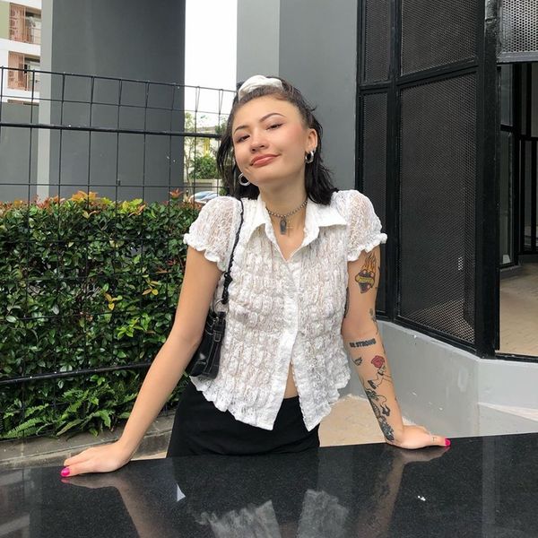 monmoira solid single-breasted lace blouses women retro hollow out shirts ladies summer fold lace tee shirts cwt0487-5, White
monmoira solid single-breasted lace blouses women retro hollow out shirts ladies summer fold lace tee shirts cwt0487-5, White