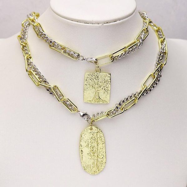 pendant necklaces 5 stand punk jewelry necklace exaggerating handmade geometric metal accessories women 7372, Silver
pendant necklaces 5 stand punk jewelry necklace exaggerating handmade geometric metal accessories women 7372, Silver