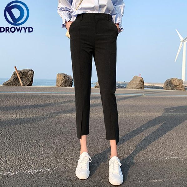women's pants & capris black pencil suit women fashion office work elegant trousers summer girl casual slim ol thick korean pockets chi, Black;white 
women's pants & capris black pencil suit women fashion office work elegant trousers summer girl casual slim ol thick korean pockets chi, Black;white