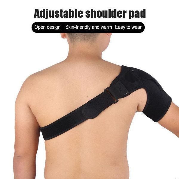 back support sports strap shoulder pads adjustable protection one-shoulder strain protective gear, Black;blue
back support sports strap shoulder pads adjustable protection one-shoulder strain protective gear, Black;blue