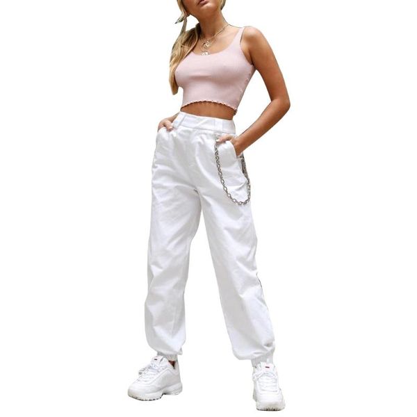 women's pants & capris hirigin 2021 women solid color chain hip hop jogger high waist side pocket zipper trousers casual style sports c, Black;white
women's pants & capris hirigin 2021 women solid color chain hip hop jogger high waist side pocket zipper trousers casual style sports c, Black;white