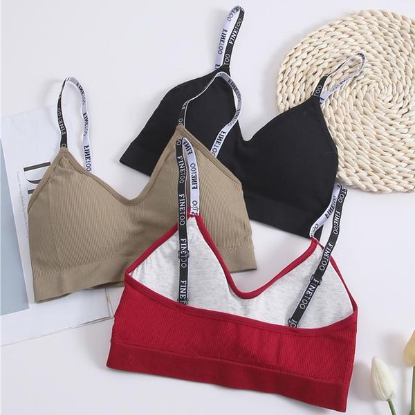camisoles & tanks women padded bralette female thin letter strap ladies removeable sponge underwear fashion solid color comfort lin, Black;white
camisoles & tanks women padded bralette female thin letter strap ladies removeable sponge underwear fashion solid color comfort lin, Black;white
