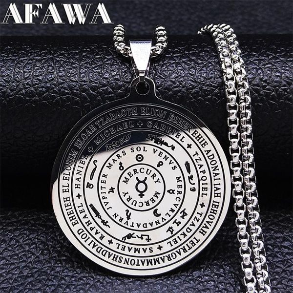 pendant necklaces the planets mercury, names of god and seven archangels. grimoire, armadel stainless steel necklace jewelry nxs02, Silver
pendant necklaces the planets mercury, names of god and seven archangels. grimoire, armadel stainless steel necklace jewelry nxs02, Silver