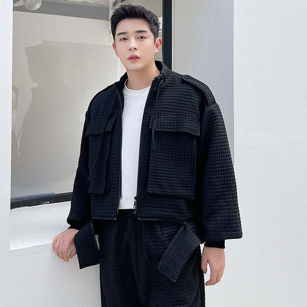 men's tracksuits autumn mens sets jacket pant waffle plaid tracksuit men women streetwear casual hem zipper short pants sweatpants, Gray
men's tracksuits autumn mens sets jacket pant waffle plaid tracksuit men women streetwear casual hem zipper short pants sweatpants, Gray